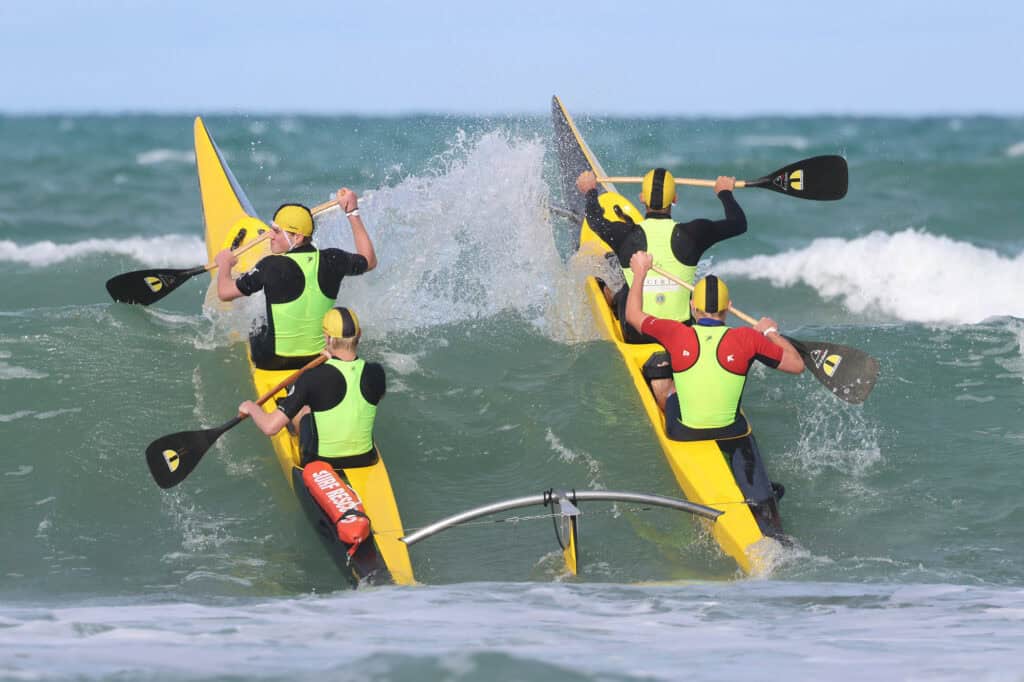 WildCat fibreglass surf canoes